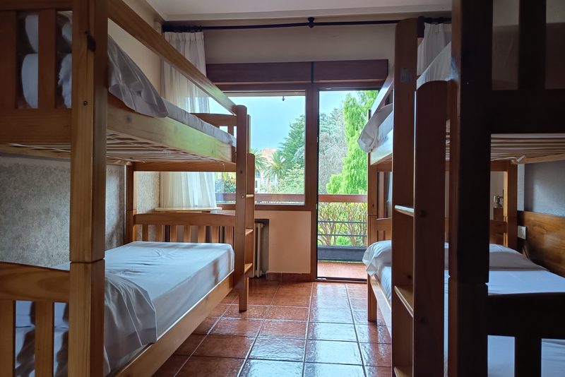 Bunks with a terrace and green views